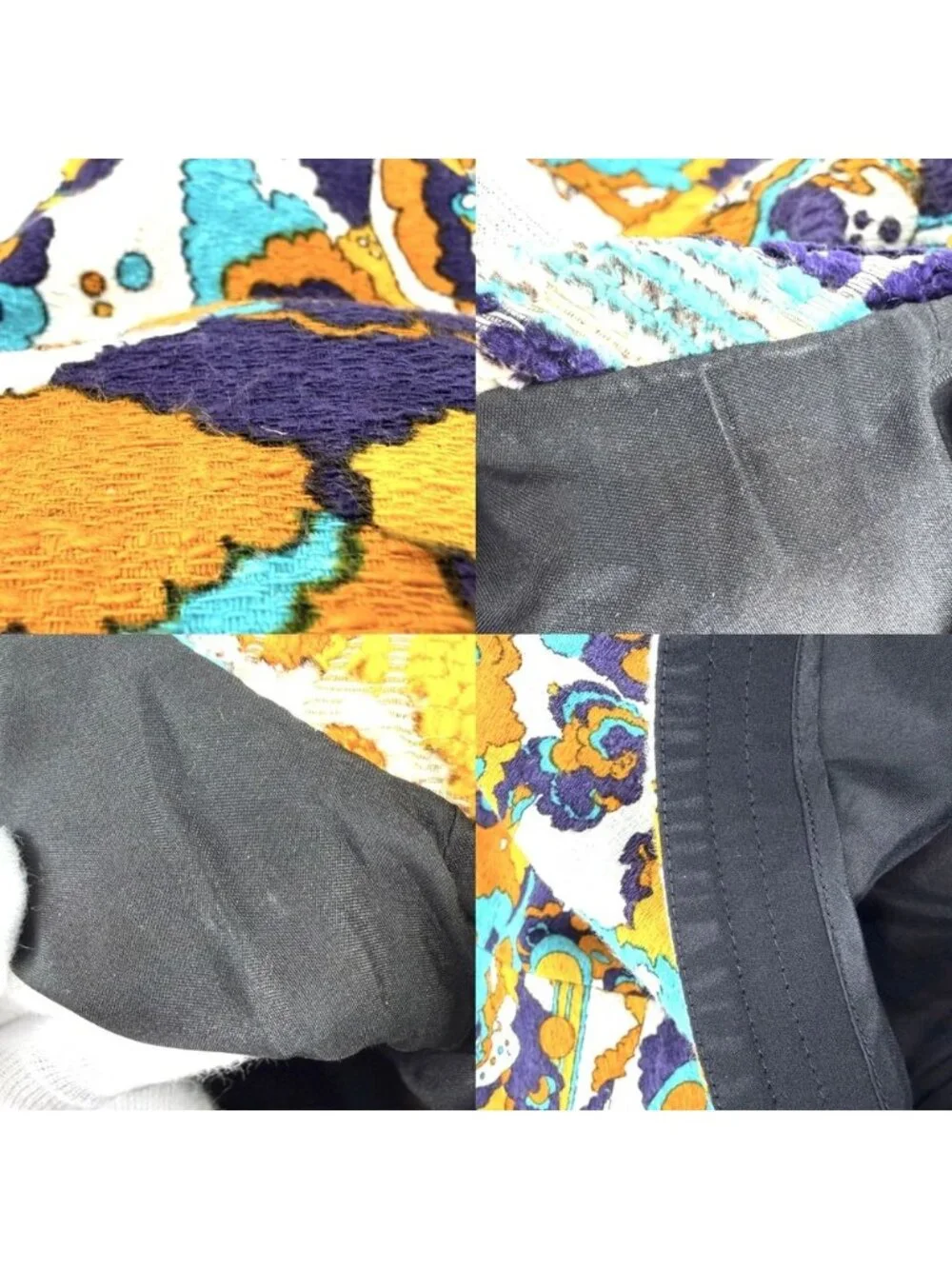 Louis Vuitton Dress Short Sleeve Button All Over Print Multicolor Gold 36